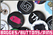 Buttons, Badges, and Pins