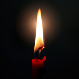 burning red candle